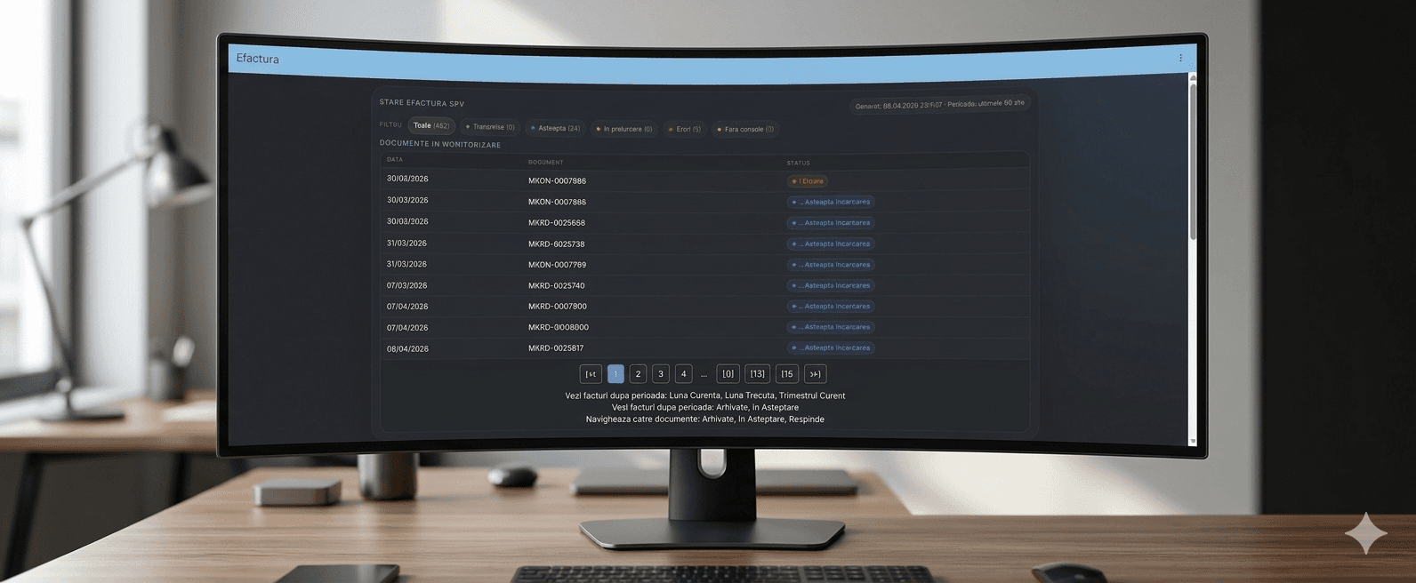Stare eFactura SPV in Soft1