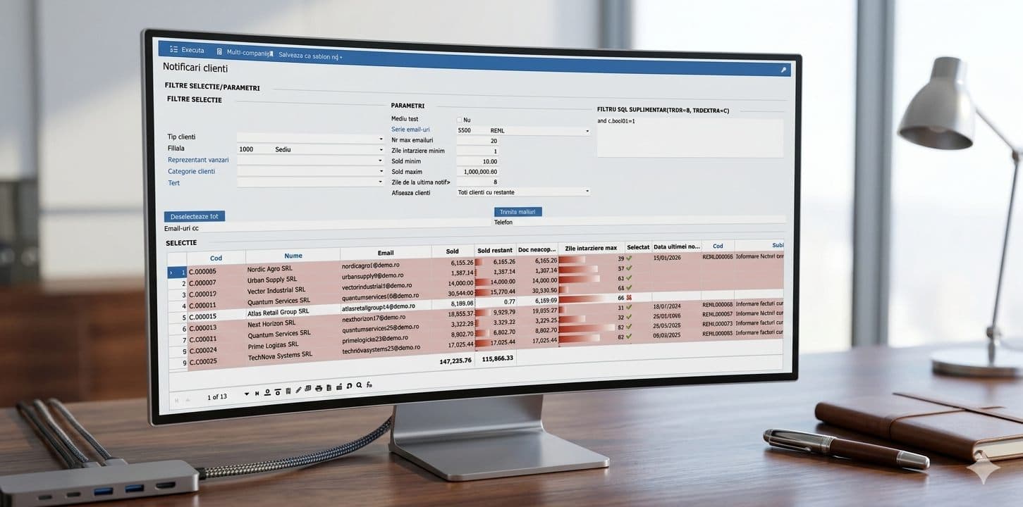 Notificari clienti in Soft1